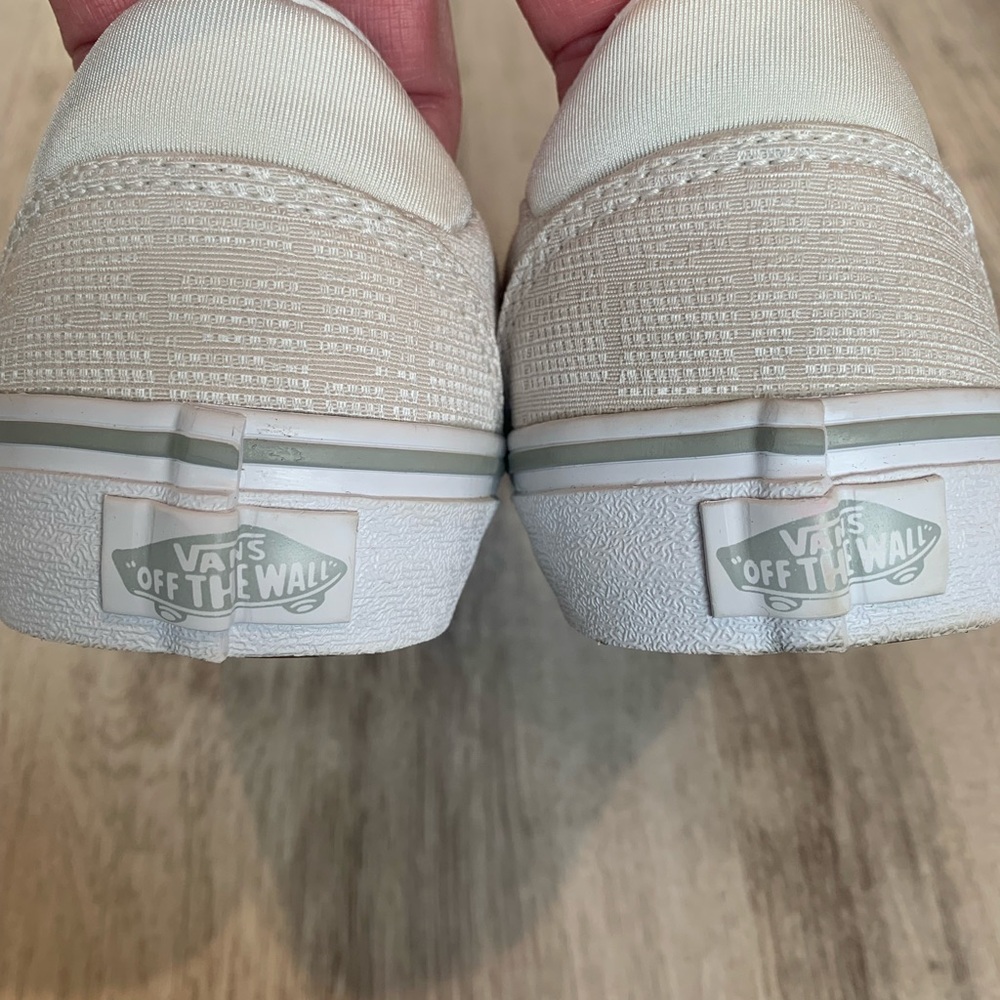 Women’s VANS Asher Slip-On Canvas Shoes - neutral Cream color - Picture 9 of 11